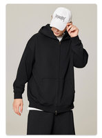 Sweat à capuche pour couple, style décontracté et ample, en polyester/coton, imprimé sérigraphié, avec fermeture éclair, anti-rétrécissement, personnalisable