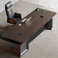 Mobili da ufficio di lusso capo tavolo da ufficio mobili moderni Executive a forma di scrivania da ufficio
