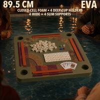 Tapis de jeu flottant Friendsgiving en mousse EVA pour Mahjong américain, Rummy et cartes imperméables