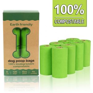 Sacs à déjections canines biodégradables et compostables en amidon de maïs 100 % dégradable avec logo personnalisé - Product Image 4