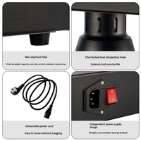 Fournitures pour restaurant buffet, chauffe-plats buffet, lampes chauffantes à double tête, chauffe-plats électrique de luxe noir