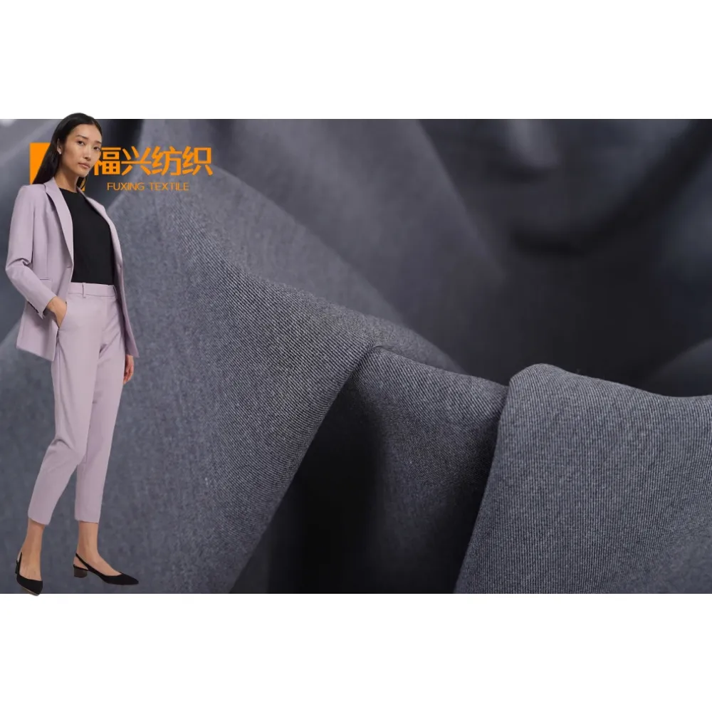 Factory Wholesale 300gsm Heavy Weight TR Wool Fabric Wrinkle Resistant Cashmere Tr Suit Plain Dyed Fabric for Garments