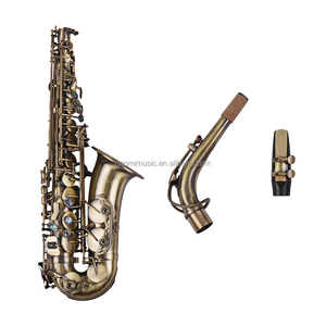 Finition Antique de haute qualité Eb e-flat, Saxophone <span class=keywords><strong>Alto</strong></span>, coque de Saxophone, clé de sculpture à motif, Instrument de coupe en bois - Product Image 4