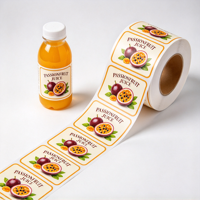 Étiquettes personnalisées imperméables pour bouteilles de boissons, emballages de jus, autocollants adhésifs, service d'impression d'étiquettes