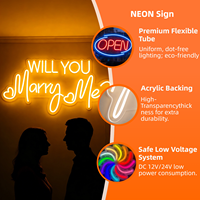 Enseigne néon LED en acrylique sur mesure de luxe, à intensité variable, pour entreprise, mariage, fête, voiture, décoration murale intérieure/extérieure, veilleuse de chambre