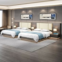Maßgefertigte Moderne Luxus-Hotelzimmer-Sets Europäischer Stil Melamin-Platten Wasserbeständige Umweltfreundliche Langlebige Möbel 5 Sterne
