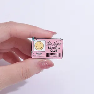 Mitglieder Emaille Pins Benutzer definierte Late Night Readers Club Broschen Revers Abzeichen Visitenkarte Lustiges Schmuck geschenk für Freunde