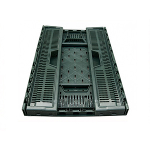 Cesta Plegable de Plástico Marca HUADU, Venta al Por Mayor de Fábrica, <span class=keywords><strong>Caja</strong></span> de Almacenamiento para Agricultura, Frutas, <span class=keywords><strong>Verduras</strong></span> y Logística, Hermética y Ecológica - Product Image 3