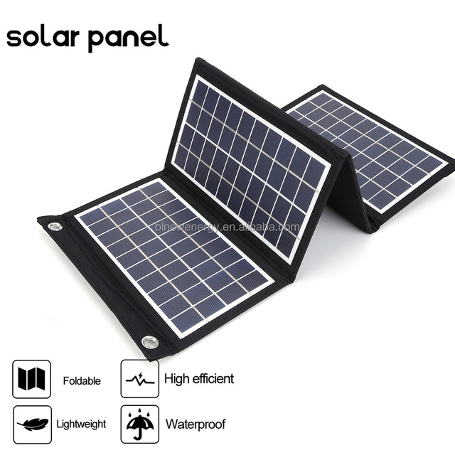 BUHESHUI Fantastic Waterproof 5V Foldable Solar Cell Charger 20W Dual USB Portable Solar Phone Charger Outdoor Fast Power Supply
