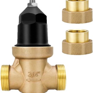 Vanne de réduction de pression en laiton de 3/4 pouce avec double raccord FNP pour système d'alimentation en eau - Product Image 1