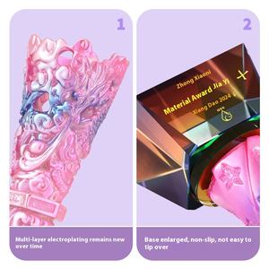 Trofeo de equipo de cristal de resina Rosa personalizado para competición infantil Campeón de baile Medallas de premio Placas Opciones coloridas - Product Image 5