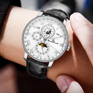 Orologio da Uomo alla Moda, Nuovo Prodotto con Calendario a Tre Quadranti e <span class=keywords><strong>Stelle</strong></span> e Luna sul Quadrante Frontale - Product Image 5