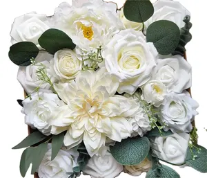 Handgemachte künstliche Seiden blume im Freien Hochzeit Verlobung zeremonie Hand Bouquet DIY Braut Brautjungfer Geschenk europäischen Stil
