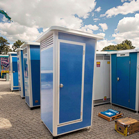 Porte de sécurité modulaire en acier de haute qualité, panneau sandwich, unités de toilettes portables, design moderne, préfabriquées, utilisation extérieure