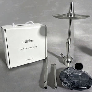 Stainless Steel Mattpear Hookah Stem Set Single Hose <b>Portable</b> Shisha Accessory Kit with Gift Box for <b>Bar</b> Home Travel - Product Image 5
