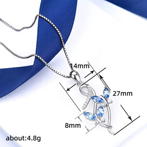 Elegante Collana con Ciondolo a Farfalla per Donne, Design a Croce Intrecciata, Gioielli alla Moda - Product Image 3