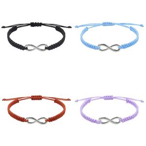 Wholesale <b>Infinity</b> Symbol Woven Friendship <b>Bracelet</b> Adjustable Braided Rope Number <b>Bracelets</b> for Couple Friends - Product Image 1