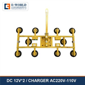 Elevador de Vidrio Eléctrico con 10 Ventosas, Capacidad de 1000 kg, 360° °   Rotación 90 °   Elevador de vacío de vidrio y acero amarillo Flip - Product Image 4