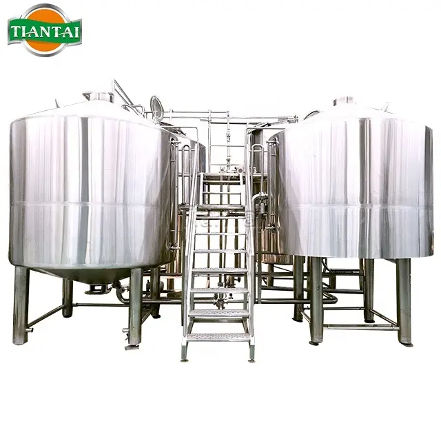 5000L 40BBL buhar ısıtma 4 gemi ticari konik fermenters bira ekipmanı