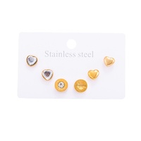 Boucles d'oreilles françaises exquises en acier inoxydable plaqué or, inaltérables, vente en gros pour femmes, boucles d'oreilles tendance et polyvalentes