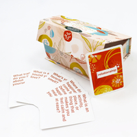 Cartes de jeu de questions émotionnelles pour couples imprimées en usine, cartes de conversation personnalisées avec boîte magnétique