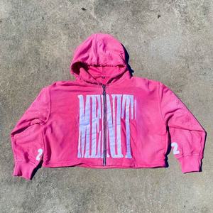 Manufacturer Distressed Embroidery Cropped Rhinestone Knitted Lined Print <b>Hoodie</b> for Men <b>Comfy</b> Cozy Washed - Product Image 4