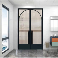 Puerta Interior de Aluminio y Vidrio con Diseño Moderno en Forma de Arco PENJOY, Decoración Interior