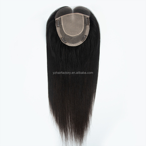 Nuevo diseño de base de piel, 100% cabello Remy virgen europeo ruso, topper de cabello humano con encaje HD y línea de cabello pre-arrancada, postizos para mujer - Product Image 3