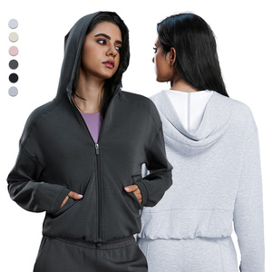 DAW166 Cardigan <span class=keywords><strong>con</strong></span> cerniera <span class=keywords><strong>con</strong></span> <span class=keywords><strong>cappuccio</strong></span> per donna nuova <span class=keywords><strong>felpa</strong></span> Casual autunno e inverno ampia <span class=keywords><strong>con</strong></span> tasca per la corsa - Product Image 1