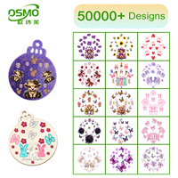 Autocollants ronds UV DTF OSMO 50000+ designs prêts à être expédiés, 2,75 pouces, petits ornements de Noël, autocollant de transfert UV