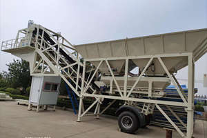 Centrale à béton mobile de 60 m3 prête à l'emploi, stabilisée au sol, à vendre - Product Image 2