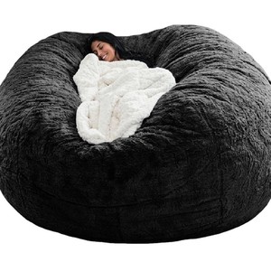 Sillones sin patas para sala de estar, cama, con espuma viscoelástica, piel de oveja, sherpa, cálidos, de peluche, con almacenamiento, tipo puf. - Product Image 3