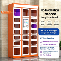 Casier intelligent de retrait de commandes à emporter, armoire de livraison de repas isotherme pour immeubles de bureaux et communautés résidentielles