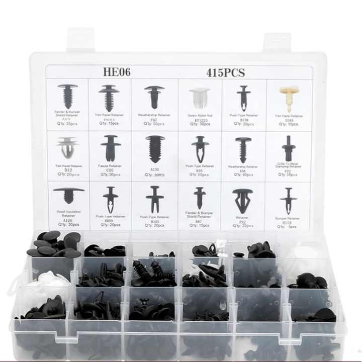Auto Fastener & Clip Kit Mixed Door Trim Panel Fastener Plastic Rivet Bumper Car Clips Fast Easy Installation Automotive Parts