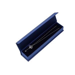 Cajas de Joyería Rectangulares Azul Marino de Estilo Simple, Juego de Cajas de Cartón Tipo Concha en Stock con Patrón Cuadrado - Product Image 5