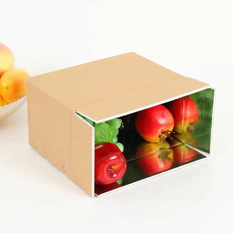 Caja de embalaje de alimentos frescos cartón aislado/espuma de papel de aluminio caja de espuma plegable caja con aislamiento térmico para alimentos