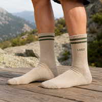 Chaussettes de randonnée personnalisées avec logo, chaussettes de trekking d'extérieur respirantes et amortissantes, chaussettes de sport OEM ODM