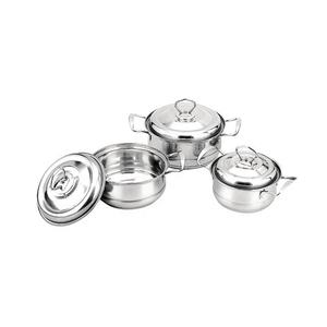<span class=keywords><strong>Promo</strong></span> Hochwertiges 6-teiliges Modernes Edelstahl-Kochgeschirr-Set Einzelboden-Hotpot-Kasserolle Umweltfreundliche Küchenutensilien - Product Image 1