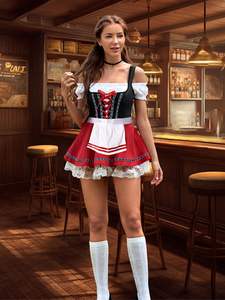 Costumi Oktoberfest donne Sexy Cosplay Halloween Dirndl abiti da cameriera per il carnevale bavarese Festival - Product Image 4