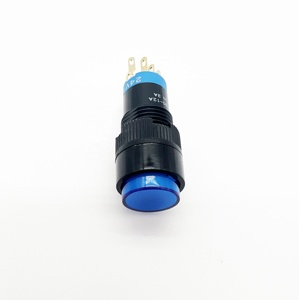 LAY50-12AY-22D 12mm Thông Tư 6 12 <span class=keywords><strong>24V</strong></span> 36 48V 1No 1Nc tạm thời tự thiết lập lại chiếu sáng 8 tám chân nút nhấn dây - Product Image 1