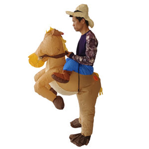 Costume de cheval de <span class=keywords><strong>cowboy</strong></span> <span class=keywords><strong>gonflable</strong></span> à monter (1,2-1,5 m) pour les fêtes costumées des enfants, cosplay - unisexe, couleur personnalisable - Product Image 4