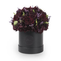 Roses stabilisées éternelles personnalisées avec logo, dans une boîte ronde, carrée ou en forme de cœur, pour un cadeau de la Saint-Valentin