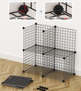 الحيوانات الأليفة القط و الكلب سياج متعددة طبقة الفاخرة DIY المعادن قفص الحيوانات الأليفة - Product Image 3