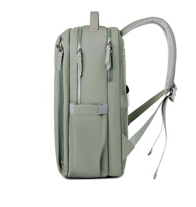 15.6" Large Waterproof Eco-Friendly Nylon Softback <b>Laptop</b> <b>Backpack</b> Business Arcuate Shoulder Strap Zipper Open Airbag Protect - Product Image 2