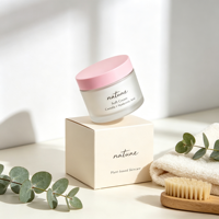 1oz 4oz 6oz 10oz Récipient en plastique à double paroi avec couvercle rose Gommage corporel de luxe en plastique double couche Pots de crème pour le visage givré