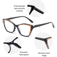 Lunettes de lecture unisexe Shoneray 2026 nouvelle tendance, monture œil de chat anti-lumière bleue, verres transparents en PC, design confortable