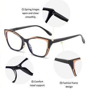 Lunettes de lecture unisexe Shoneray 2026 nouvelle tendance, monture œil de chat anti-lumière bleue, verres transparents en PC, design confortable - Product Image 2