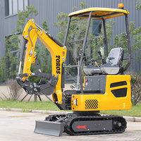 Mini-excavatrice compacte de 1 tonne, excavatrice sur chenilles, micro-excavatrice hydraulique pour la ferme, le jardin et la construction