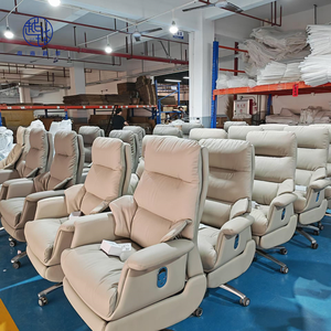 Intelligenter Ergonomischer Elektrischer <span class=keywords><strong>Massage</strong></span>-Chefsessel mit USB-Ladefunktion Lendenstütze Echtleder Executive Home-<span class=keywords><strong>Office</strong></span>-Stuhl - Product Image 2