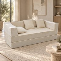 QINUO Canapé Modulaire en Tissu Moderne de Haute Qualité, Compression Sous Vide, Sans Armature, pour Salon, Salle à Manger, Chambre, Ensemble Canapé-Lit